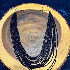 Stunning Blue and Gold Multi-Strand Necklace